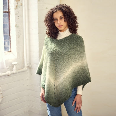 Estelle Yarns Alpaca Feather Poncho Kit Greyscale