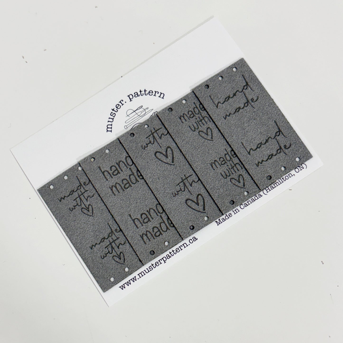 muster.pattern | Faux Leather Fold-Over Tags