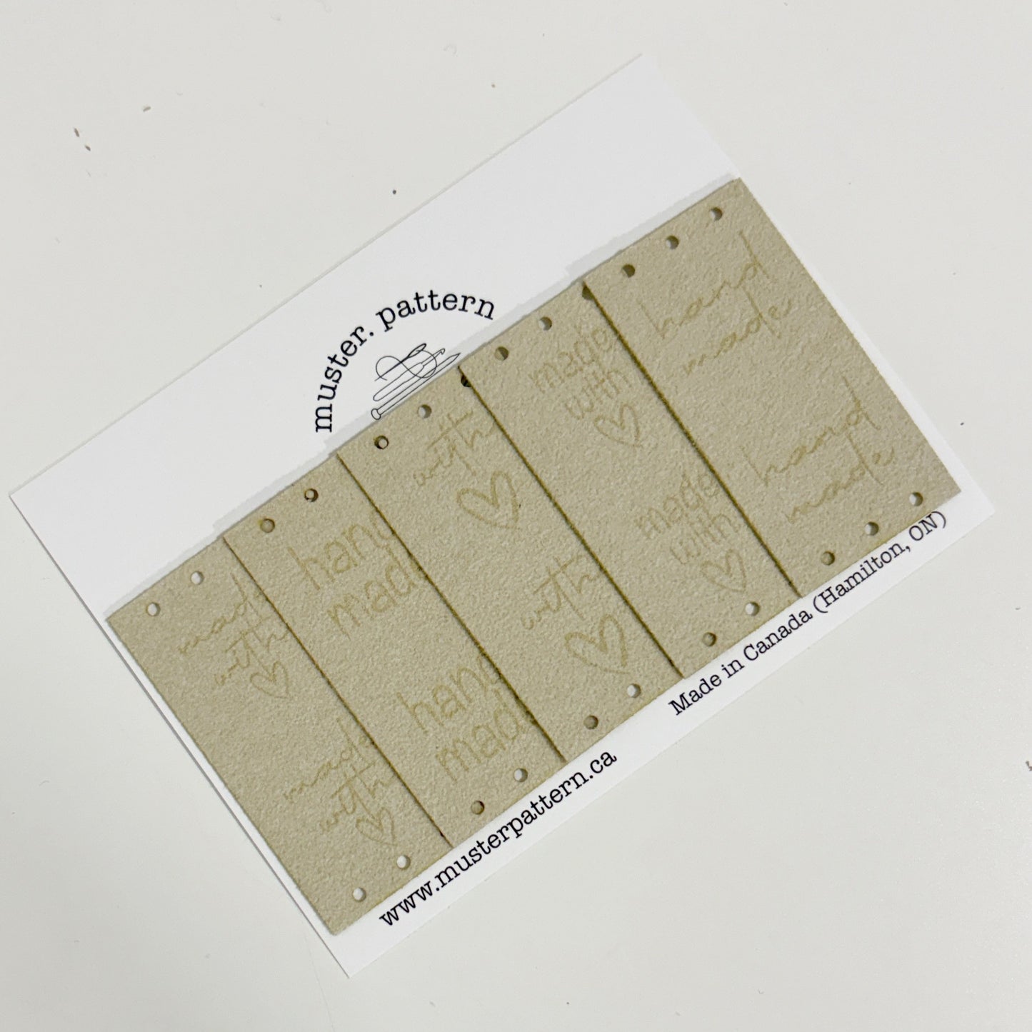 muster.pattern | Faux Leather Fold-Over Tags