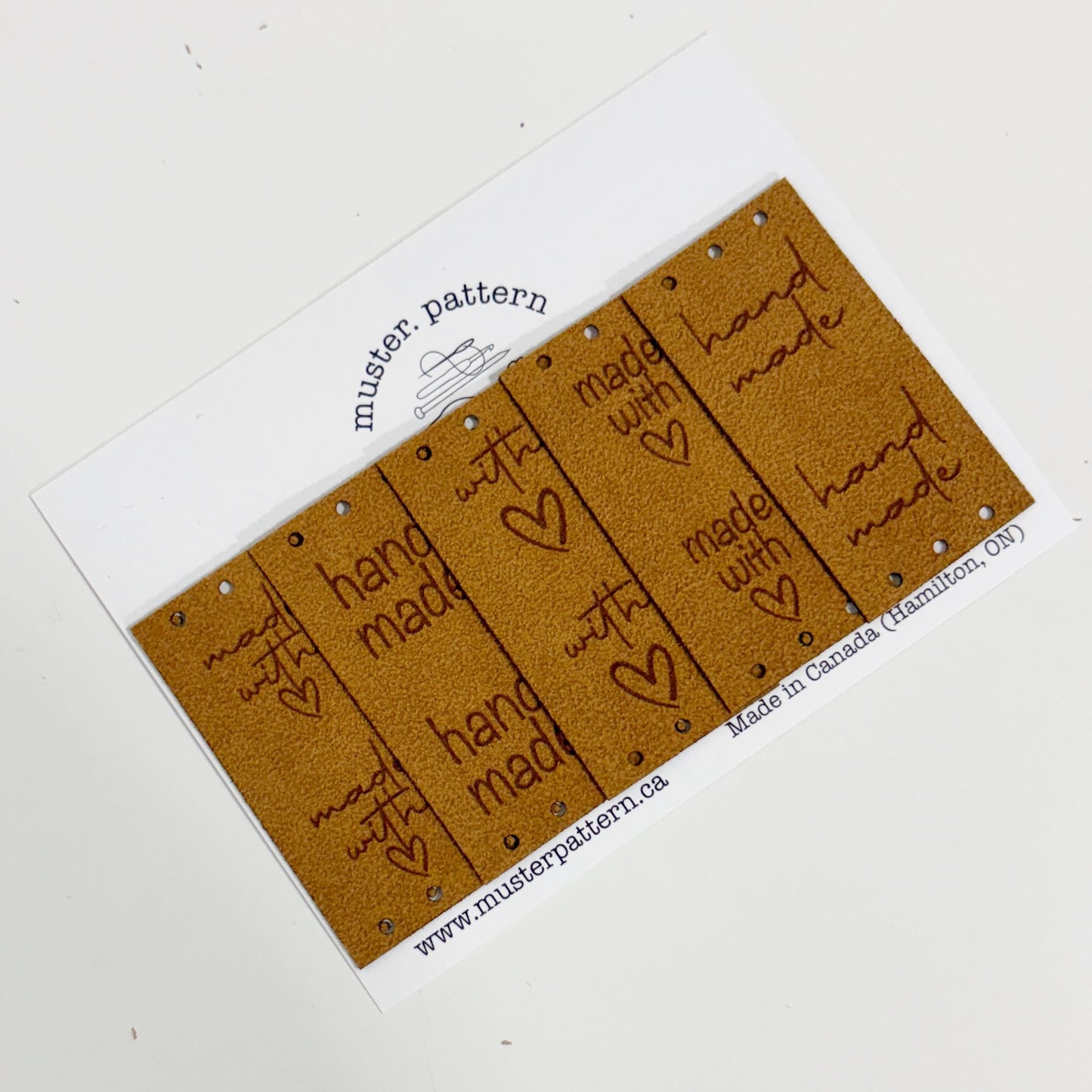 muster.pattern | Faux Leather Fold-Over Tags