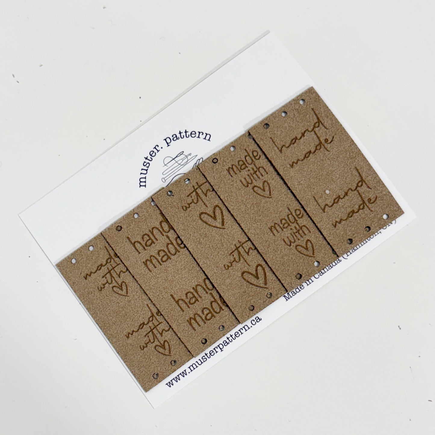 muster.pattern | Faux Leather Fold-Over Tags