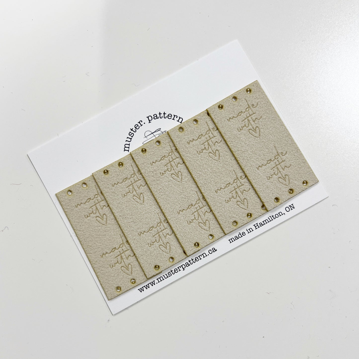muster.pattern | Faux Leather Tags (Sew On)