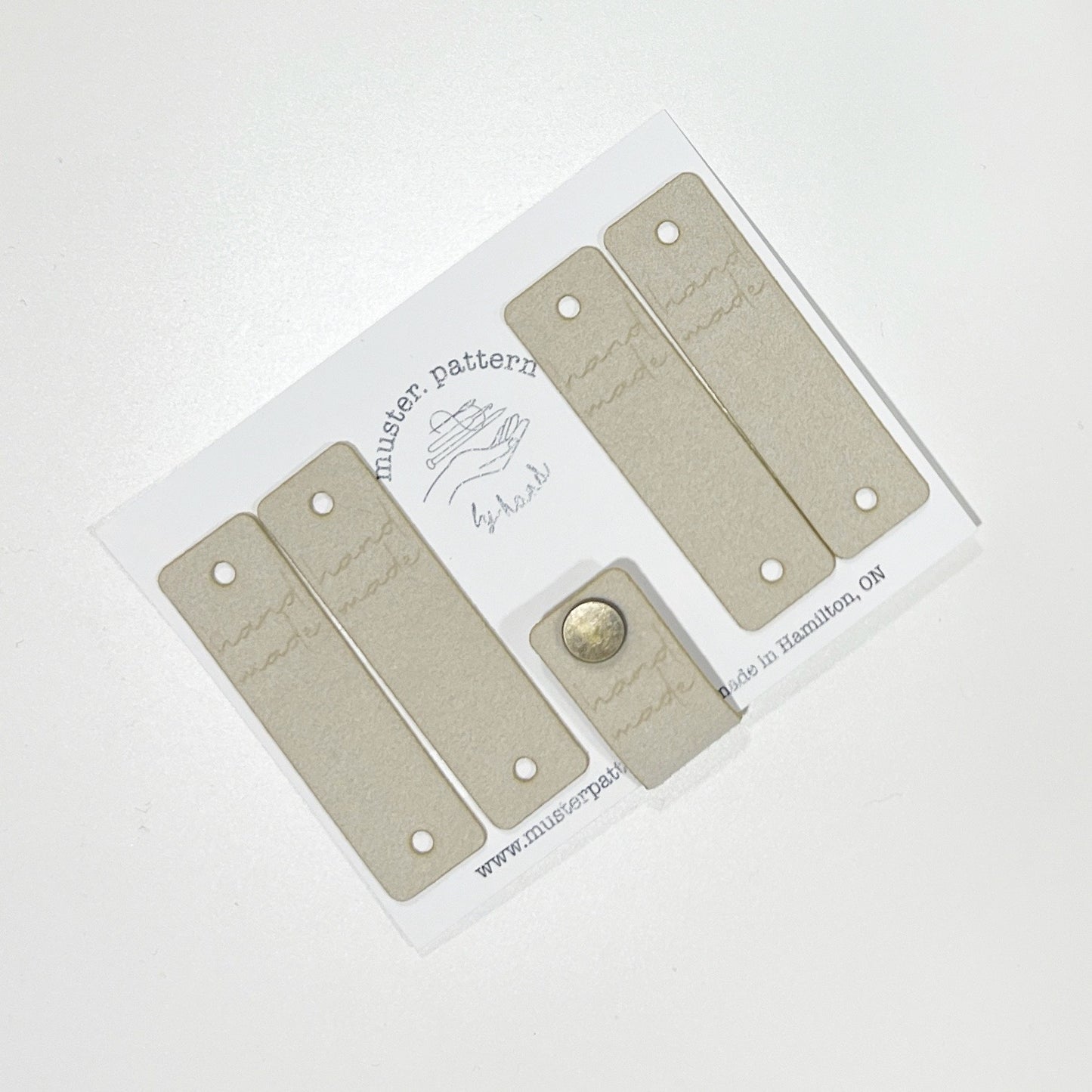 muster.pattern | Faux Leather Tags with Rivets
