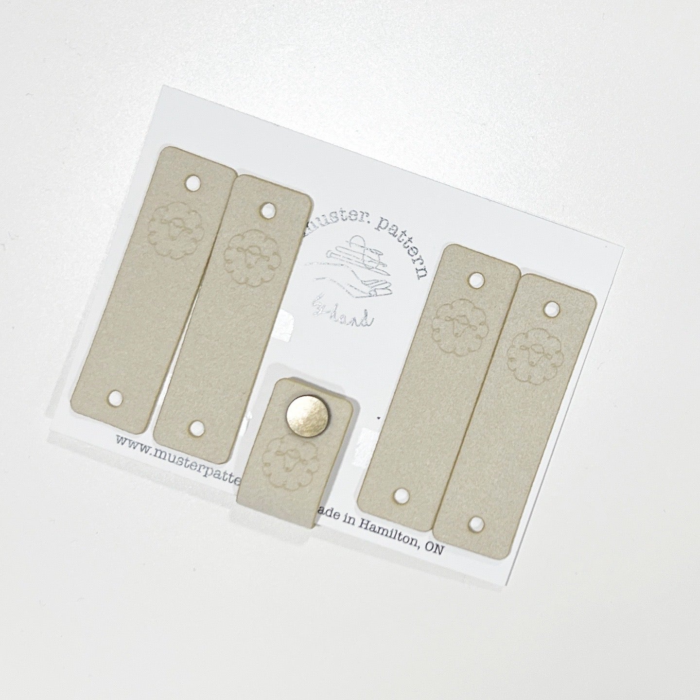 muster.pattern | Faux Leather Tags with Rivets