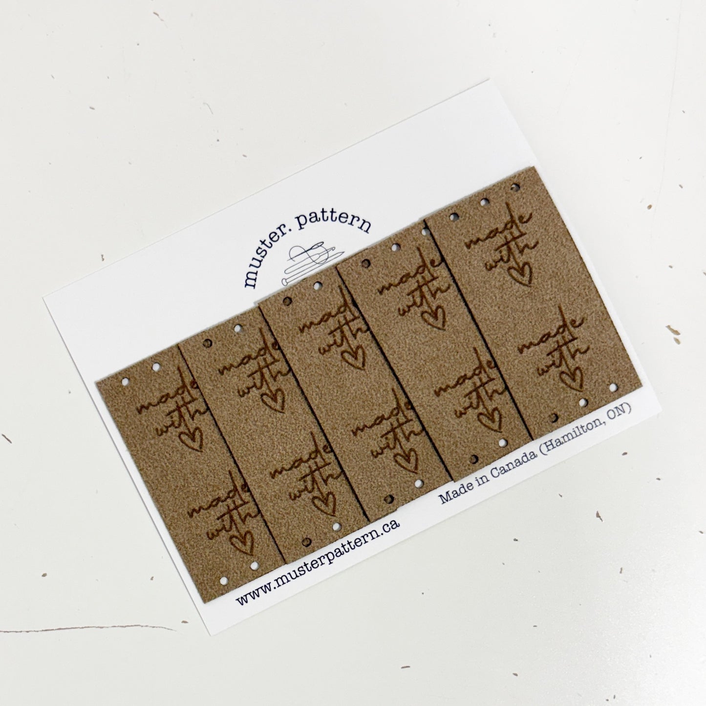 muster.pattern | Faux Leather Tags (Sew On)