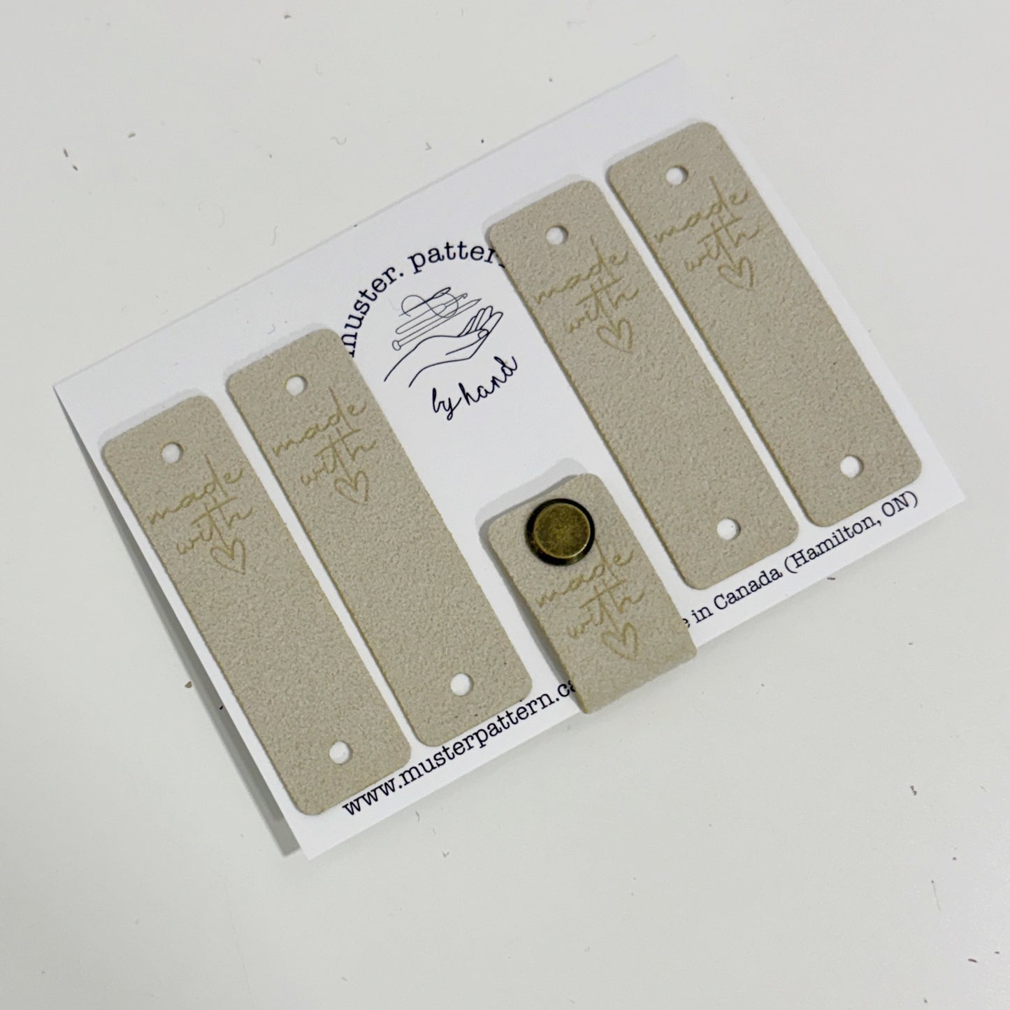 muster.pattern | Faux Leather Tags with Rivets