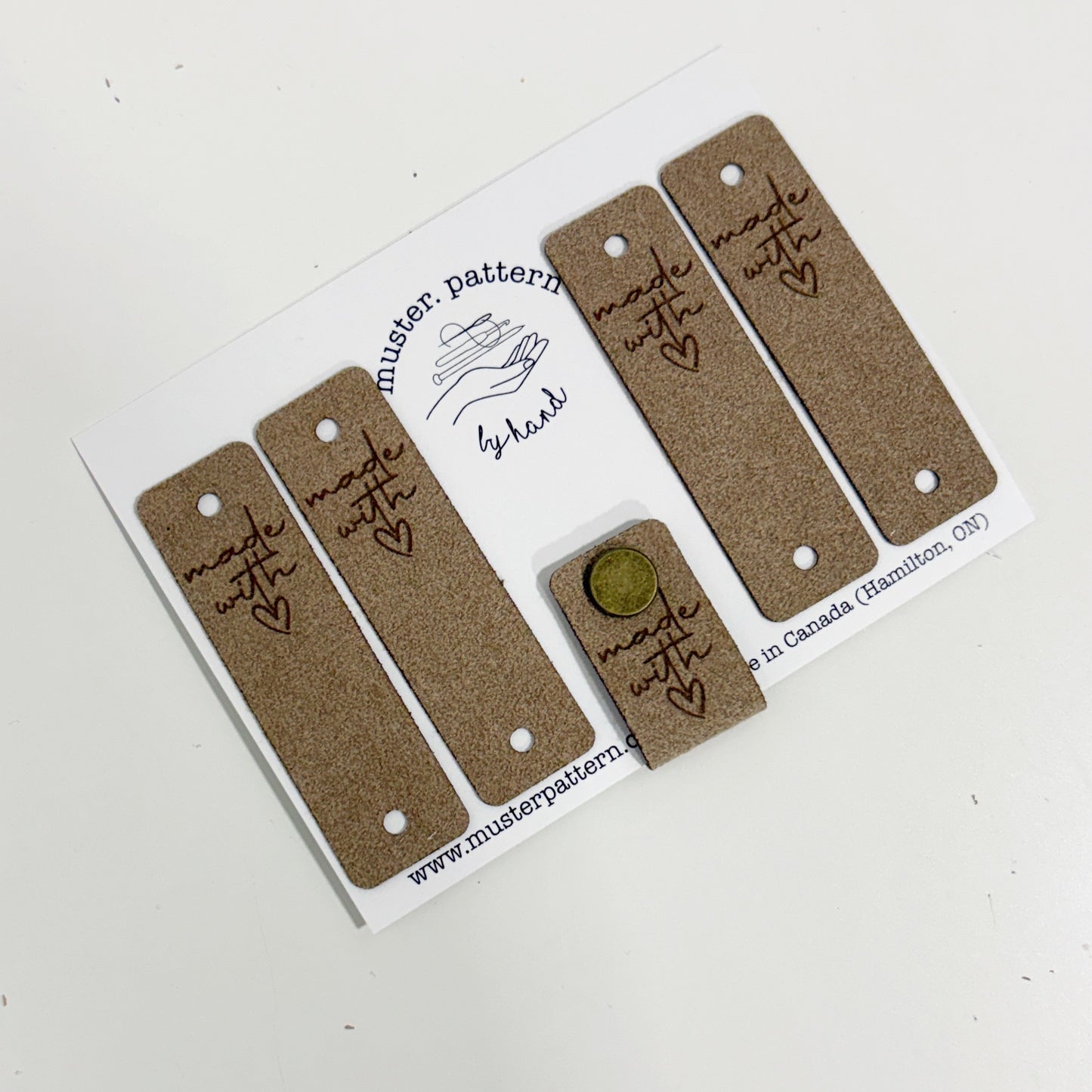 muster.pattern | Faux Leather Tags with Rivets
