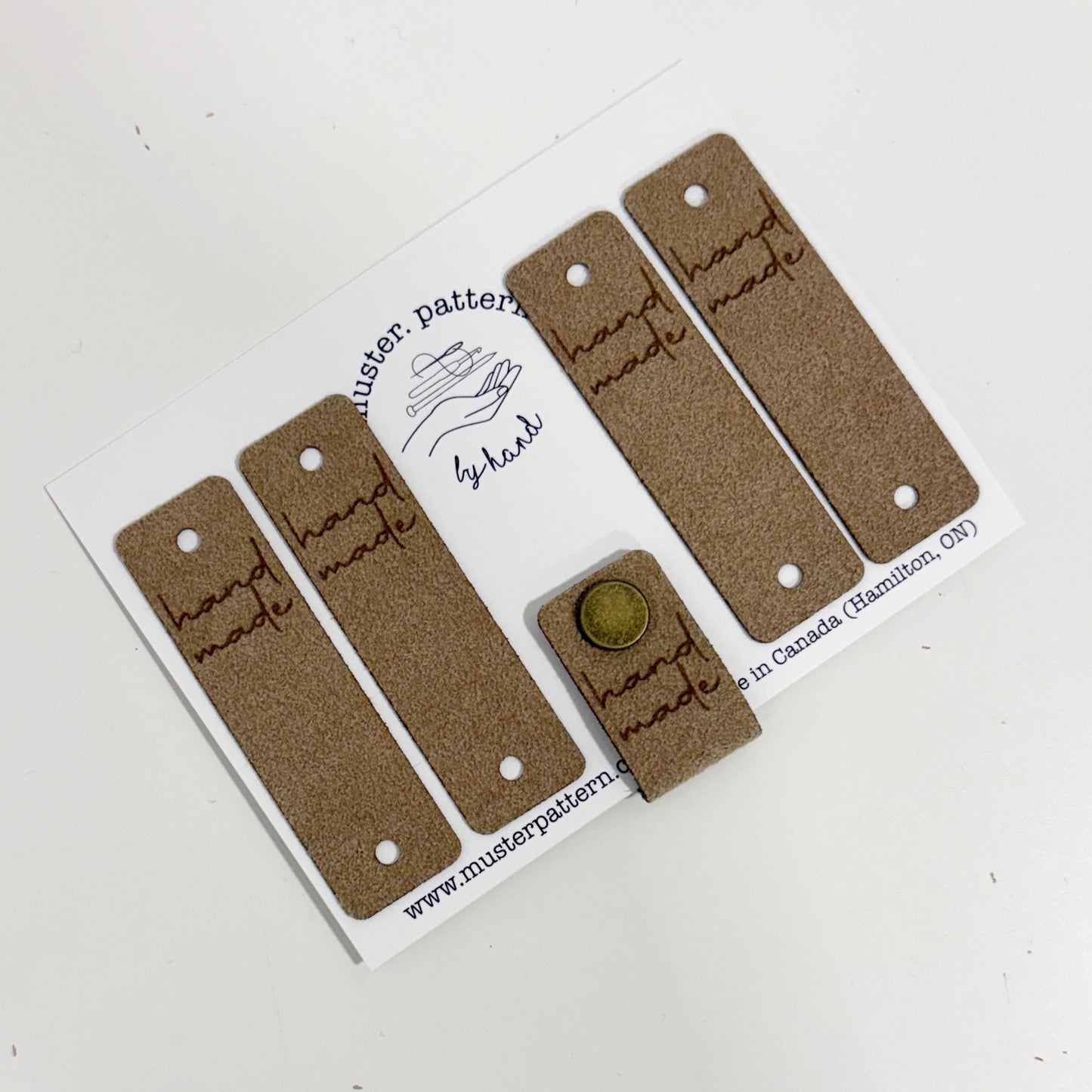 muster.pattern | Faux Leather Tags with Rivets